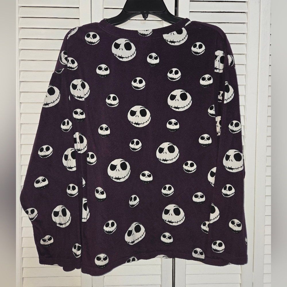 Disney Women's M Purple Nightmare Before Christmas Sleep Shirt Jack Skellington - Picture 5 of 9